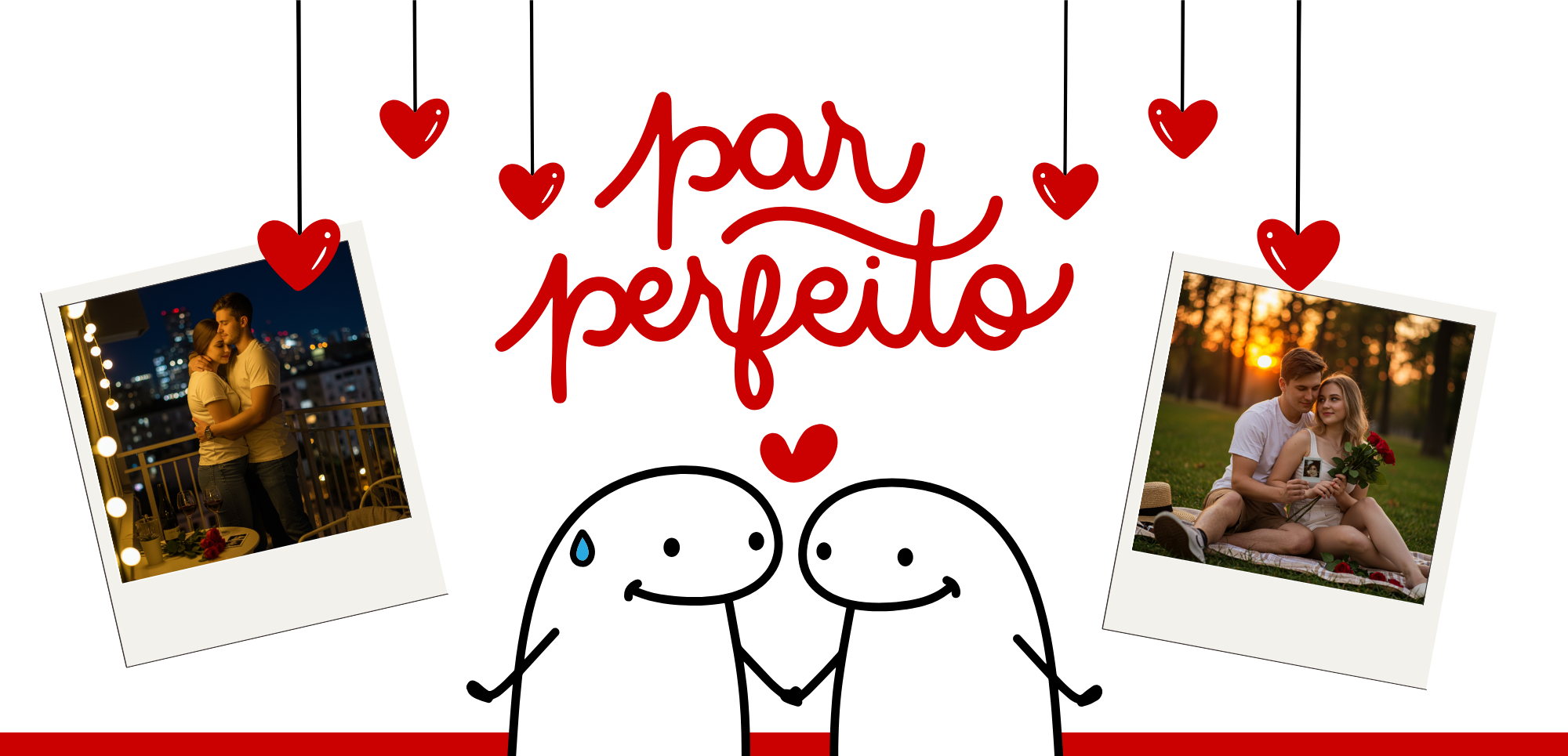 Caneca Dia dos namorados Bento Par Perfeito Vermelho Preto